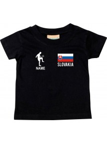 Kinder T-Shirt Fussballshirt Slovakia Slowakei mit Ihrem Wunschnamen bedruckt,