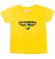 Baby Kinder-Shirt Schweden, Wappen mit Wunschnamen und Wunschnummer Land, Länder, gelb, 0-6 Monate