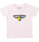 Baby Kinder-Shirt Schweden, Wappen mit Wunschnamen und Wunschnummer Land, Länder, rosa, 0-6 Monate