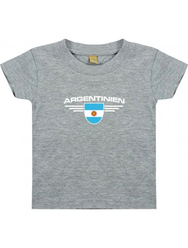Baby Kinder-Shirt Argentinien, Wappen mit Wunschnamen und Wunschnummer Land, Länder