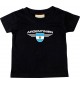 Baby Kinder-Shirt Argentinien, Wappen mit Wunschnamen und Wunschnummer Land, Länder, schwarz, 0-6 Monate