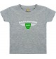 Baby Kinder-Shirt Saudi Arabien, Wappen mit Wunschnamen und Wunschnummer Land, Länder, grau, 0-6 Monate
