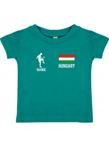 Kinder T-Shirt Fussballshirt Hungary Ungarn mit Ihrem Wunschnamen bedruckt,