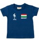 Kinder T-Shirt Fussballshirt Hungary Ungarn mit Ihrem Wunschnamen bedruckt, navy, 0-6 Monate