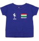 Kinder T-Shirt Fussballshirt Hungary Ungarn mit Ihrem Wunschnamen bedruckt, lila, 0-6 Monate