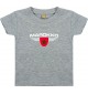 Baby Kinder-Shirt Marokko, Wappen mit Wunschnamen und Wunschnummer Land, Länder, grau, 0-6 Monate