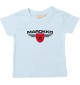 Baby Kinder-Shirt Marokko, Wappen mit Wunschnamen und Wunschnummer Land, Länder, hellblau, 0-6 Monate