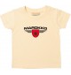 Baby Kinder-Shirt Marokko, Wappen mit Wunschnamen und Wunschnummer Land, Länder, hellgelb, 0-6 Monate