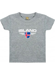 Baby Kinder-Shirt Island, Wappen, Land, Länder