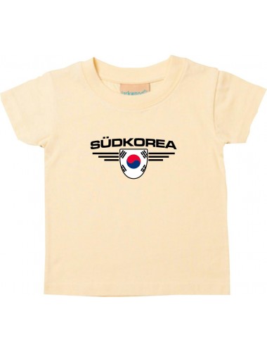 Baby Kinder-Shirt Südkorea, Wappen mit Wunschnamen und Wunschnummer Land, Länder