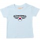 Baby Kinder-Shirt Südkorea, Wappen mit Wunschnamen und Wunschnummer Land, Länder, hellblau, 0-6 Monate