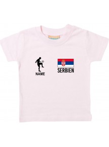 Kinder T-Shirt Fussballshirt Serbien mit Ihrem Wunschnamen bedruckt,