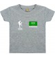 Kinder T-Shirt Fussballshirt Saudiarabien mit Ihrem Wunschnamen bedruckt, grau, 0-6 Monate
