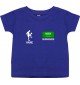 Kinder T-Shirt Fussballshirt Saudiarabien mit Ihrem Wunschnamen bedruckt, lila, 0-6 Monate