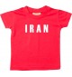 Baby Kids T-Shirt Fußball Ländershirt Iran, rot, 0-6 Monate