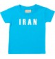 Baby Kids T-Shirt Fußball Ländershirt Iran, tuerkis, 0-6 Monate