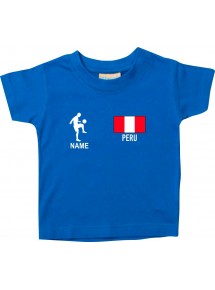 Kinder T-Shirt Fussballshirt Peru mit Ihrem Wunschnamen bedruckt,
