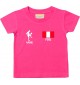Kinder T-Shirt Fussballshirt Peru mit Ihrem Wunschnamen bedruckt, pink, 0-6 Monate