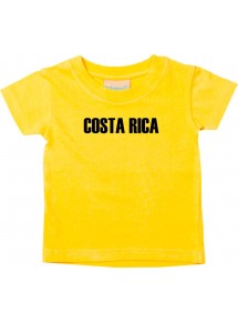 Baby Kids T-Shirt Fußball Ländershirt Costa Rica, gelb, 0-6 Monate
