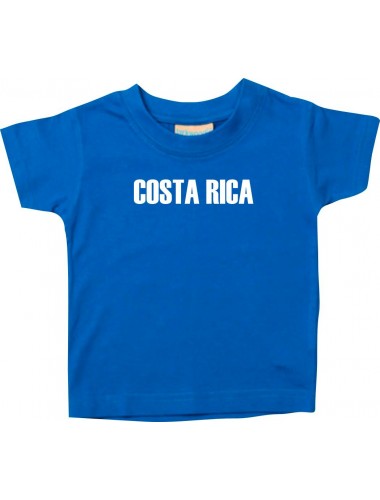 Baby Kids T-Shirt Fußball Ländershirt Costa Rica, royal, 0-6 Monate
