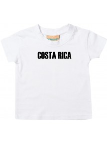Baby Kids T-Shirt Fußball Ländershirt Costa Rica, weiss, 0-6 Monate