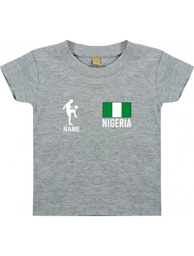 Kinder T-Shirt Fussballshirt Nigeria mit Ihrem Wunschnamen bedruckt,