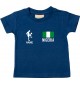Kinder T-Shirt Fussballshirt Nigeria mit Ihrem Wunschnamen bedruckt, navy, 0-6 Monate