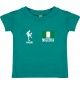 Kinder T-Shirt Fussballshirt Nigeria mit Ihrem Wunschnamen bedruckt, jade, 0-6 Monate