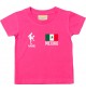 Kinder T-Shirt Fussballshirt Mexiko mit Ihrem Wunschnamen bedruckt, pink, 0-6 Monate