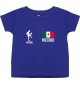 Kinder T-Shirt Fussballshirt Mexiko mit Ihrem Wunschnamen bedruckt, lila, 0-6 Monate
