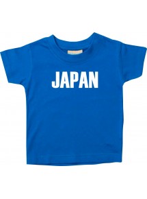 Baby Kids T-Shirt Fußball Ländershirt Japan, royal, 0-6 Monate