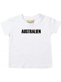 Baby Kids T-Shirt Fußball Ländershirt Australien, weiss, 0-6 Monate