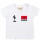 Kinder T-Shirt Fussballshirt Marokko mit Ihrem Wunschnamen bedruckt, weiss, 0-6 Monate