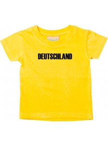 Baby Kids T-Shirt Fußball Ländershirt Deutschland, gelb, 0-6 Monate