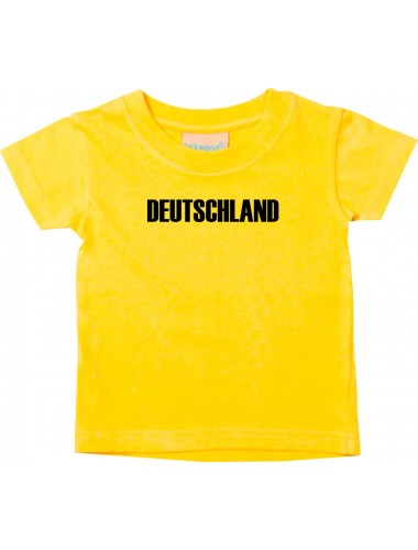 Baby Kids T-Shirt Fußball Ländershirt Deutschland, gelb, 0-6 Monate
