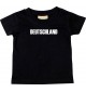 Baby Kids T-Shirt Fußball Ländershirt Deutschland, schwarz, 0-6 Monate