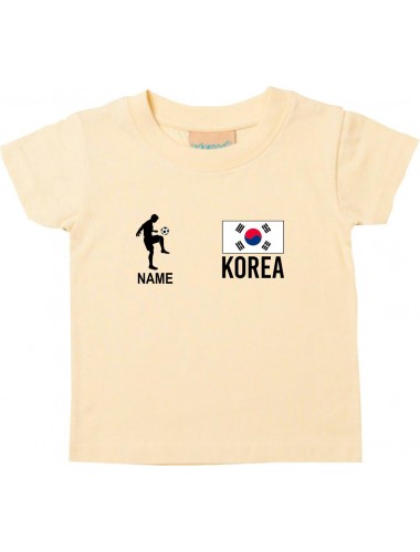 Kinder T-Shirt Fussballshirt Korea mit Ihrem Wunschnamen bedruckt,