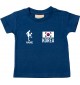 Kinder T-Shirt Fussballshirt Korea mit Ihrem Wunschnamen bedruckt, navy, 0-6 Monate