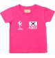 Kinder T-Shirt Fussballshirt Korea mit Ihrem Wunschnamen bedruckt, pink, 0-6 Monate