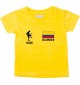 Kinder T-Shirt Fussballshirt Kolumbien mit Ihrem Wunschnamen bedruckt, gelb, 0-6 Monate