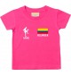 Kinder T-Shirt Fussballshirt Kolumbien mit Ihrem Wunschnamen bedruckt, pink, 0-6 Monate