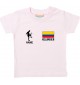 Kinder T-Shirt Fussballshirt Kolumbien mit Ihrem Wunschnamen bedruckt, rosa, 0-6 Monate