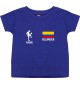 Kinder T-Shirt Fussballshirt Kolumbien mit Ihrem Wunschnamen bedruckt, lila, 0-6 Monate