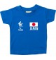 Kinder T-Shirt Fussballshirt Japan mit Ihrem Wunschnamen bedruckt, royal, 0-6 Monate