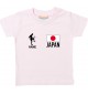 Kinder T-Shirt Fussballshirt Japan mit Ihrem Wunschnamen bedruckt, rosa, 0-6 Monate