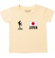 Kinder T-Shirt Fussballshirt Japan mit Ihrem Wunschnamen bedruckt, hellgelb, 0-6 Monate
