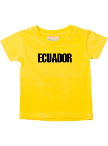 Baby Kids T-Shirt Fußball Ländershirt Ecuador, gelb, 0-6 Monate