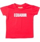 Baby Kids T-Shirt Fußball Ländershirt Ecuador, rot, 0-6 Monate