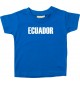 Baby Kids T-Shirt Fußball Ländershirt Ecuador, royal, 0-6 Monate