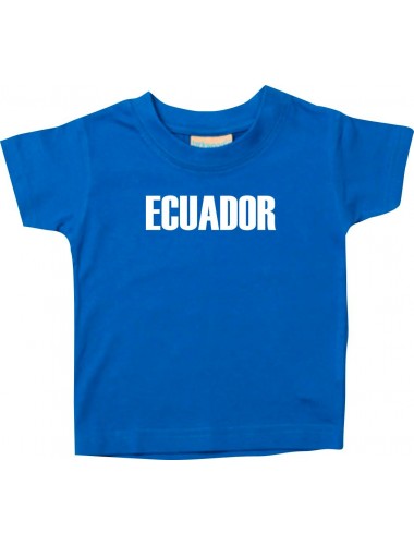 Baby Kids T-Shirt Fußball Ländershirt Ecuador, royal, 0-6 Monate